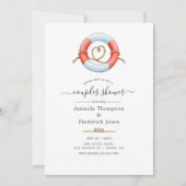 Invitation Baleine Nautique Couples Douche (Devant)