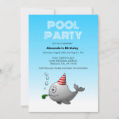 Invitation Baleine prête à faire la fête (Devant)