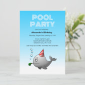 Invitation Baleine prête à la fête (Debout devant)