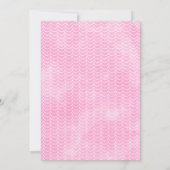 Invitation Baleine rose au-dessus de la mer 1er anniversaire (Dos)