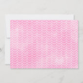 Invitation Baleine rose Photo près de la mer 1er anniversaire (Dos)