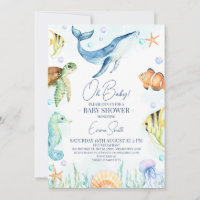 Baleine sous le Baby shower marin