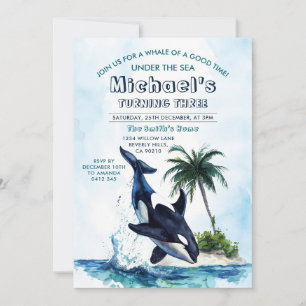 Invitation Baleine tueuse d'un bon temps Ocean Sea Anniversai
