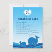 Invitation Baleines bleues Wives for Baby shower Game (Devant)