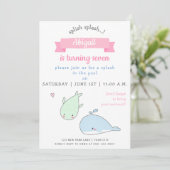 Invitation Baleines mignonnes - Anniversaire de enfant Pool P (Debout devant)