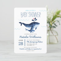 Baleines nautiques sous le Baby shower marin