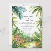 Invitation Bali Mariage Inviter Paysage Tropical (Devant)