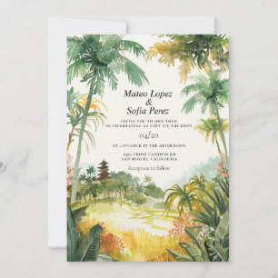 Invitation Bali Mariage Inviter Tropical