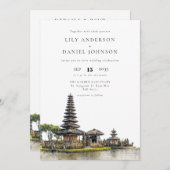 Invitation Bali Temple Destination All In One Wedding (Devant / Derrière)