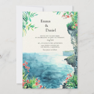Invitation Bali Uluwatu Cliff Paysage Destination Mariage