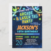 Invitation Balise Blue Green Arcade & Laser (Devant)