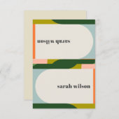 Invitation Balise de nom de la tente Mariage Abstraite super  (Devant / Derrière)