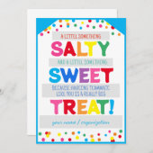 Invitation Balise de traitement sucré salé, quelque chose de (Devant / Derrière)