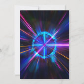 Invitation Balise laser Bleu Garçon fête d'anniversaire (Dos)