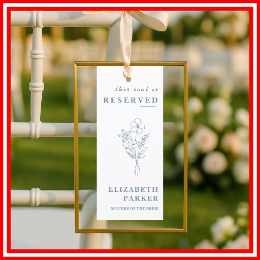 Invitation Balise Mariage de siège Dusty Blue