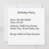 Invitation Balise rose 1er anniversaire sur la porte (Dos)