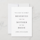 Invitation Balise simple pour fauteuil Mariage, étiquette ass (Devant)