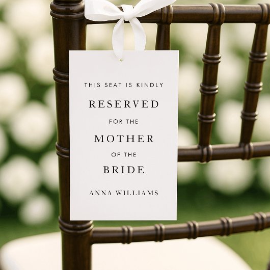 Invitation Balise simple pour fauteuil Mariage, étiquette ass