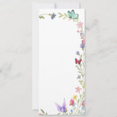 Invitation Balise sur le Mariage de siège réservé Floral Boho (Dos)