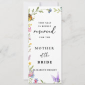 Invitation Balise sur le Mariage de siège réservé Floral Boho (Devant)