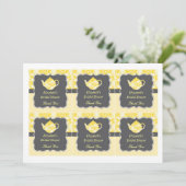 Invitation Balises de préférence de Fête de l'mariée de théiè (Debout devant)