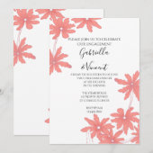 Invitation Balises rouges sur la partie d'engagement blanc (Devant / Derrière)