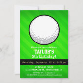 Invitation Ball de golf ; Neon Green Strips (Devant)