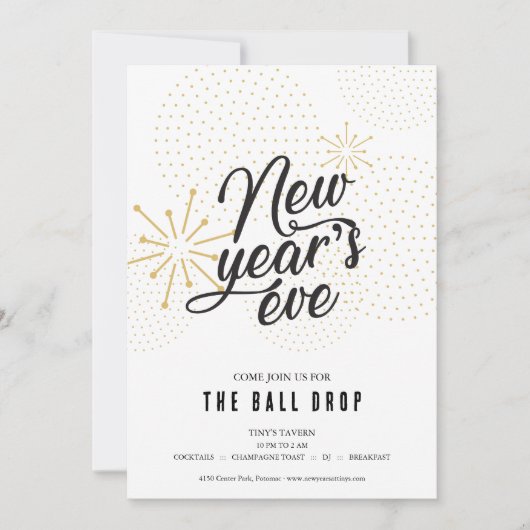 Invitation Ball Drop New Year's Eve Party (Devant)
