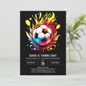 Invitation Ball Enchanted Aquarelle Football Anniversaire (Debout devant)
