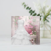 Invitation Ball Gown rose Quinceanera (Debout devant)