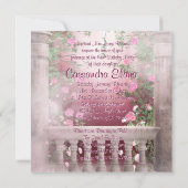 Invitation Ball Gown rose Quinceanera (Dos)