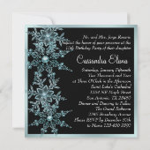 Invitation Ball Gown Turquoise Blue Hiver Flèches de neige Qu (Dos)