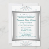 Invitation Ball Gown Turquoise Blue Hiver Flèches de neige Qu (Dos)