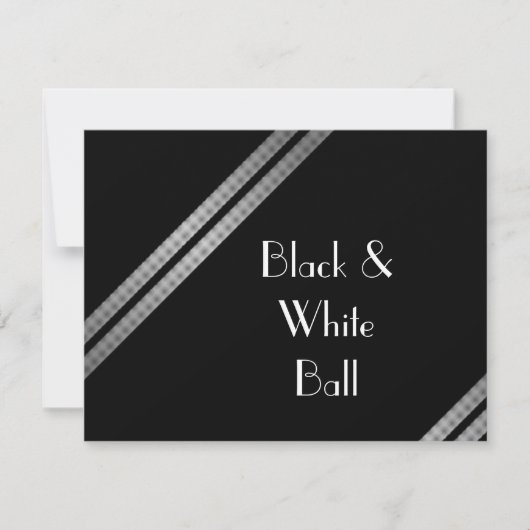 Invitation Ball noir et blanc (Devant)