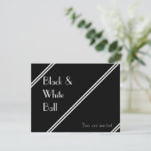 Invitation Ball noir et blanc (Debout devant)