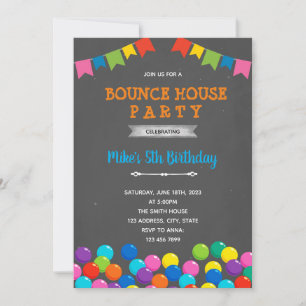 Invitation Ball pit anniversaire bonsoir maison