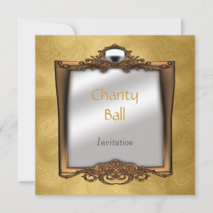 Invitation Balle de Charité Or