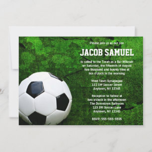 Invitation Balle de football Bar Mitzvah