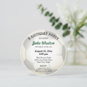 Invitation Balle de football fête d'anniversaire (Debout devant)