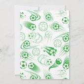 Invitation Balle de football percée 10e fête d'anniversaire (Dos)