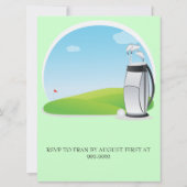 Invitation Balle de golf jouant au golf le mariage vert de (Dos)