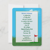 Invitation Balle de golf pour fête d'anniversaire (Dos)