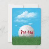 Invitation Balle de golf pour fête d'anniversaire (Devant)