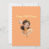 Invitation Balle de la petite princesse orange (Dos)