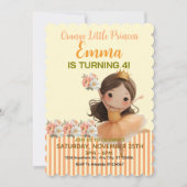 Invitation Balle de la petite princesse orange (Devant)
