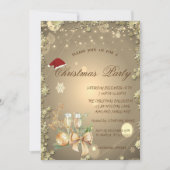 Invitation Balle de Noël, Étoiles, Reindeer Compagnie de Noël (Devant)