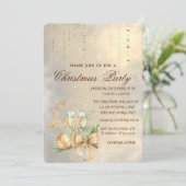 Invitation Balle de Noël, Verre de vin, Bow, Fête des rennes (Debout devant)