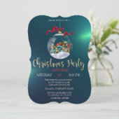 Invitation Balle de Noël, Voiture rétro, Green Christmas Comp (Debout devant)