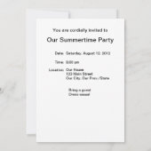 Invitation Balle de soccer blanche et noire (Dos)