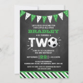 Invitation Balle de soccer étoile 2e anniversaire (Devant)